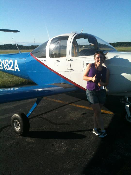 JenniferLouise Cooney First Solo 81111 CFI Tim Nelson flying lessons near Boston