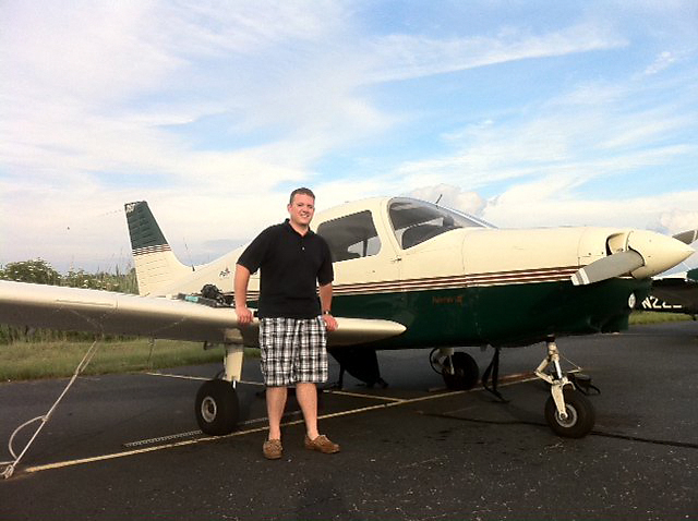 Scott Simpson First Solo 62611 CFI Carlos Katz Scott Simpson Learn to Fly near Boston